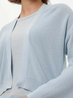 Grüne Erde Strickjacke aus Bio-Baumwolle, 93 himmelblau, S, GOTS