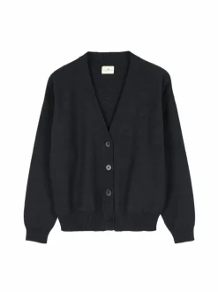 Grüne Erde Strickjacke aus Bio-Baumwolle und Wolle, 38 navy, L, GOTS