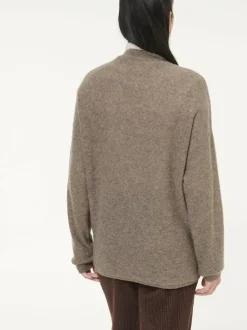 Grüne Erde Strickjacke aus Yakwolle, 64 hasel melange, S