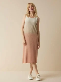 Grüne Erde Strickkleid aus Bio-Baumwolle und Leinen, 77 strick degradé, S, GOTS