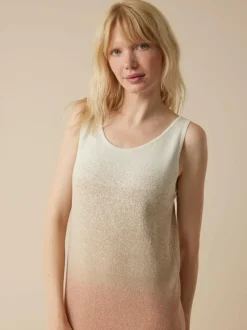 Grüne Erde Strickkleid aus Bio-Baumwolle und Leinen, 77 strick degradé, S, GOTS