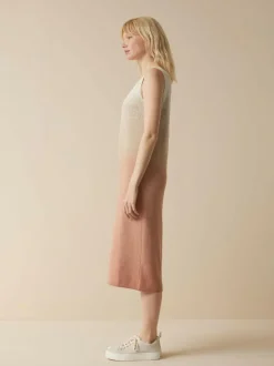 Grüne Erde Strickkleid aus Bio-Baumwolle und Leinen, 77 strick degradé, S, GOTS