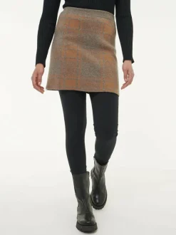 Grüne Erde Strickrock aus Yakwolle und Kamelhaar, 70 yak jacquard/karo, S