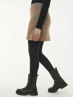 Grüne Erde Strickrock aus Yakwolle und Kamelhaar, 70 yak jacquard/karo, S