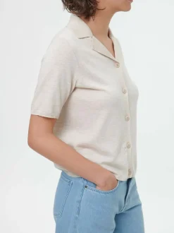 Grüne Erde Strickshirt aus Bio-Baumwolle, 14 natur melange, S, GOTS