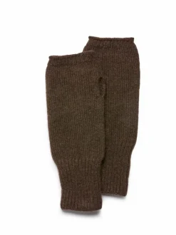 Grüne Erde Strickstulpen aus Yakwolle, , one size