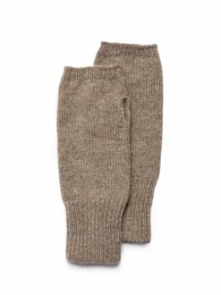 Grüne Erde Strickstulpen aus Yakwolle, , one size