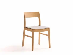 Grüne Erde Stuhl Karim, mit Holz-Sitzfläche,