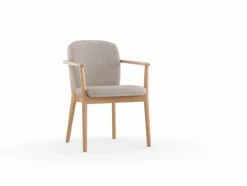 Grüne Erde Stuhl Kilian, mit Armlehne, Wollstoff Tano Natur (79),