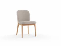 Grüne Erde Stuhl Kilian, ohne Armlehne, Wollstoff Tano Natur (79),