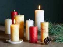 Grüne Erde Stumpenkerze aus Bienenwachs, , Höhe 12 cm, ø 5 cm, 1 Stk.