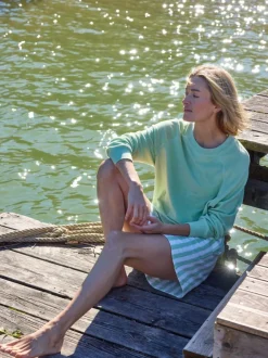 Grüne Erde Sweatshirt aus Bio Baumwolle, 44 pastellgrün, XS, GOTS