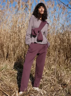 Grüne Erde Sweatshirt aus Bio-Baumwolle, 03 merlot, 38, GOTS