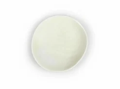 Grüne Erde Teller aus Porzellan mit Farn, weiß, ø 12 cm