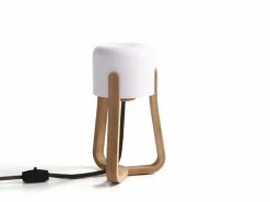 Grüne Erde Tischleuchte Torasu, Höhe 30 cm, Ø 14 cm, Eiche, inkl. Leuchtmittel