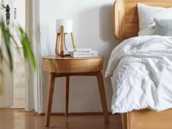 Grüne Erde Tischleuchte Torasu, Höhe 30 cm, Ø 14 cm, Eiche, inkl. Leuchtmittel