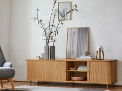 Grüne Erde Tischleuchte Torasu, Höhe 30 cm, Ø 14 cm, Eiche, inkl. Leuchtmittel