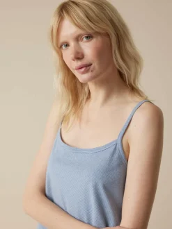 Grüne Erde Top aus Bio-Baumwolle, 89 meerblau-weiss ringel, S, GOTS