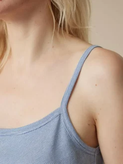 Grüne Erde Top aus Bio-Baumwolle, 89 meerblau-weiss ringel, S, GOTS