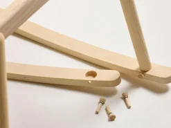 Kinder Grüne Erde Wiege Serafina, inkl. Housse und Matratze, Wollstoff Tano Natur (79), Esche