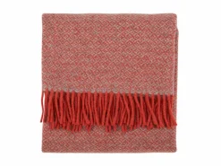 Grüne Erde Wohndecke Ilyas, ziegel/ hasel, 130 x 200 cm, 70 % Alpakawolle/30 % Schurwolle (Schaf), Schurwolle kbT