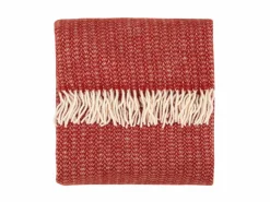 Grüne Erde Wohndecke Mavie, blutorange, 130 x 200 cm, 100 % Schurwolle (Lamm), eco-wool