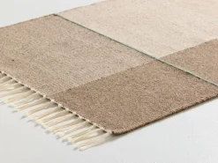 Grüne Erde Wollteppich Kelim Mata, , 70 x 140 cm