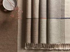 Grüne Erde Wollteppich Kelim Mata, , 70 x 140 cm