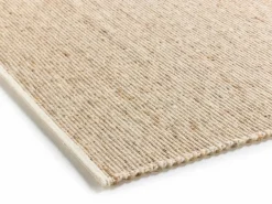 Grüne Erde Wollteppich Linio Pur, , 70 x 140 cm