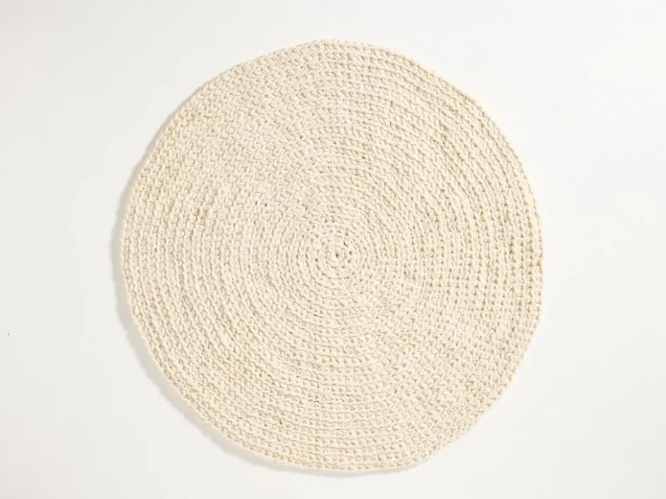 Grüne Erde Wollteppich Maglia, , Ø 140 cm