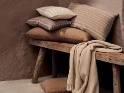 Grüne Erde Zierkissenbezug ARIANA, nougat, 35 x 80 cm, 60% Baumwolle/40% Leinen, GOTS