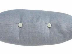 Grüne Erde Zierkissenbezug LUANA, saphier, 40 x 40 cm, 70 % Baumwolle/30 % Hanf, GOTS