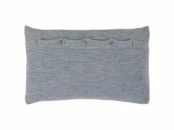 Grüne Erde Zierkissenbezug Sanna, grau melange, 30 x 50 cm, 100 % Schurwolle (Merino), Schurwolle kbT, GOTS, NATURTEXTIL BEST